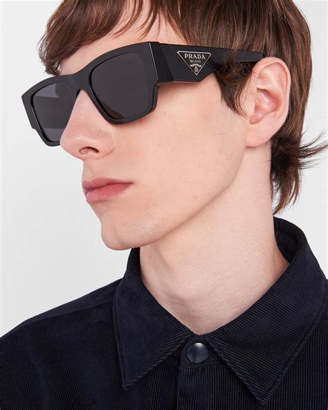 prada spr 10o|Slate Gray Lenses Sunglasses With Triangle Logo.